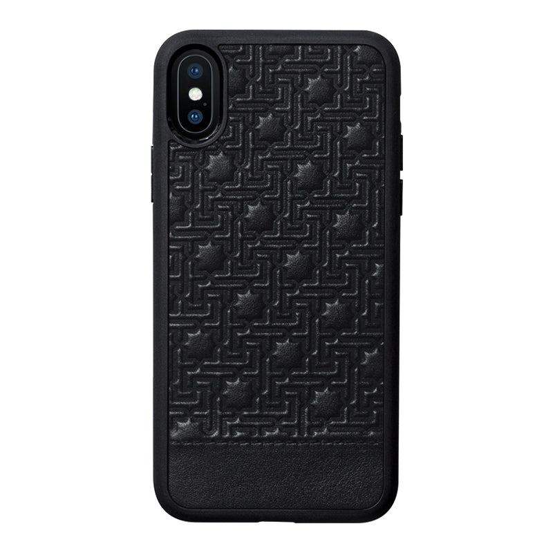 iPhone Funda de Cuero Zellige Negro